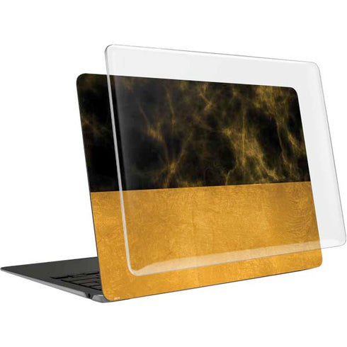 Black and Gold Split Marble MacBook Air 15in (2023-2025) Case plus Skin